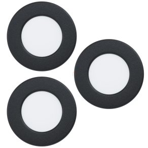   Okos fürdőszobai süllyesztett LED lámpa 3 darabos - Fueva 6-Z Eglo 901425, 1020 lm, 2700-6500 K+RGB, állítható színhőmérséklet és szín, applikációval szabályozható, Bluetooth, ZIgbee, 3x2,8 W, 220-240 V, IP44