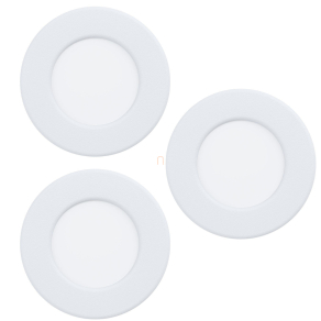   Okos fürdőszobai süllyesztett LED lámpa 3 darabos - Fueva 6-Z Eglo 901429, 1020 lm, 2700-6500 K+RGB, állítható színhőmérséklet és szín, applikációval szabályozható, Bluetooth, ZIgbee, 3x2,8 W, 220-240 V, IP44