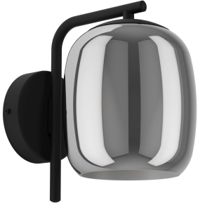   Üveg burás falikar, szürke - Ciampino Eglo 901723, 1xE27 foglalattal, 220-240 V, IP20