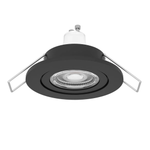   Süllyesztett lámpa GU10 foglalattal, 8,4 cm, fekete, melegfehér fényforrással, IP44 - Barranco Eglo 902236