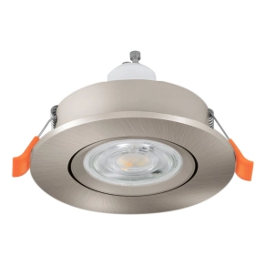   Süllyesztett lámpa GU10 foglalattal, 8,4 cm,nikkel, hidegfehér fényforrással, IP44 - Barranco Eglo 902252