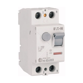   Eaton áramvédő kapcsoló, 6kA, 2P, 63A, 30MA, AC (javaslat helyette 194686), hnc-63/2/003-194692