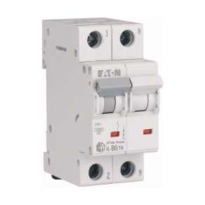  Eaton home kismegszakító 4, 5kA, 1P+N, 6A, b jelleggörbe, hl-b6/1n-194738