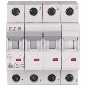 Eaton kismegszakító 3P+N C 20A 4,5kA HL-C20/3N (194812)