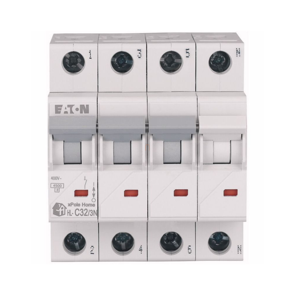 Kismegszakító 3P+N C 32A 4,5kA HL-C32/3N 194814 xPole Home Eaton