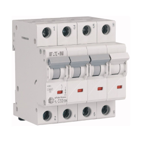   Eaton home kismegszakító 4, 5kA, 3P+N, 32A, c jelleggörbe, hl-c32/3n-194814