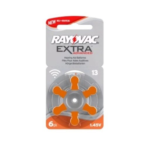 Rayovac extra v13 hallókészülék elem 6db/bliszter