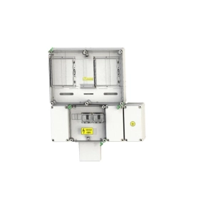   Csatári Plast PVT 6075 Á-V Fm-K KF Felületre szerelt fogyasztásmérő szekrény, 1 vagy 3 fázisú általános és vezérelt mérőkhöz, földkábeles, 2 db FSK elosztóval CSP21E019KF