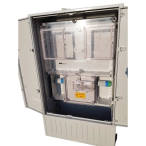  Csatári Plast PVT-K-L Á-V Fm-80A Földbe ásható fogyasztásmérő szekrény, 1 vagy 3 fázisú általános és vezérelt mérőkhöz, földkábeles, fogyasztói főelosztóval CSP21ES074