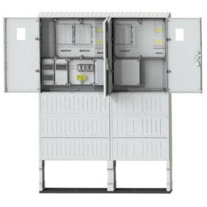   Csatári Plast PVT-K-L Á-V-Hv Fm-Fi-80A Földbe ásható fogyasztásmérő szekrény, 1 vagy 3 fázisú általános, vezérelt és H-tarifás mérőkhöz, földkábeles, túlfeszültség-levezetővel, fogyasztói főelosztóval CSP21ES082