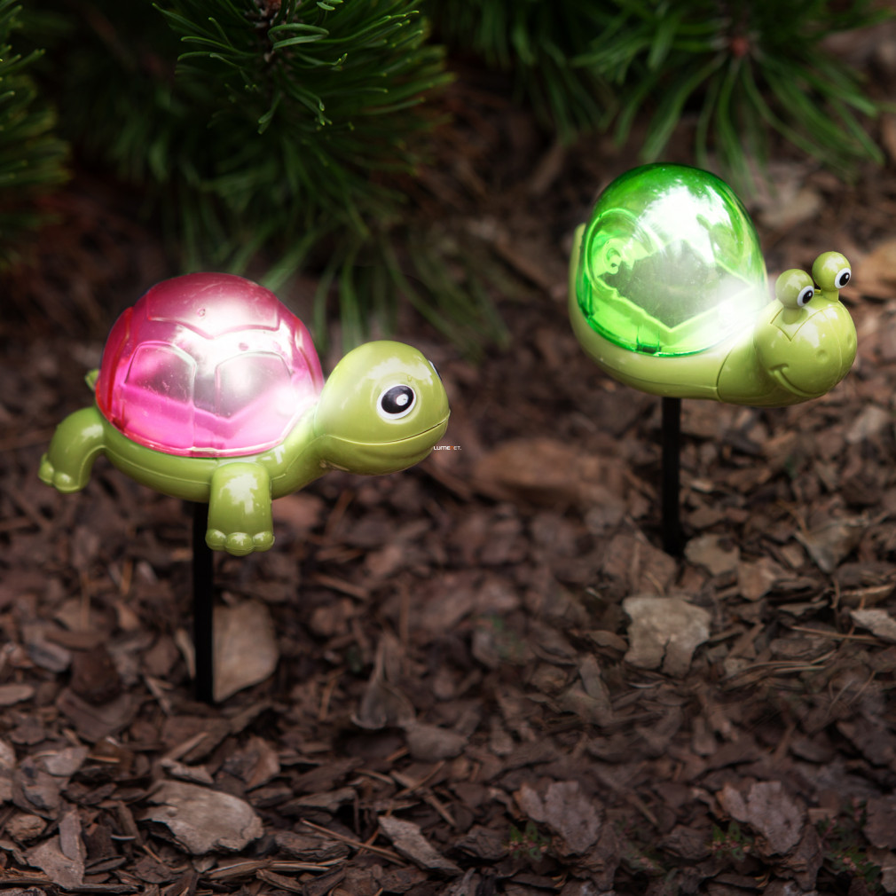 Napelemes LED figurák- teknős, flamingó, csiga - véletlenszerűen kiválasztva