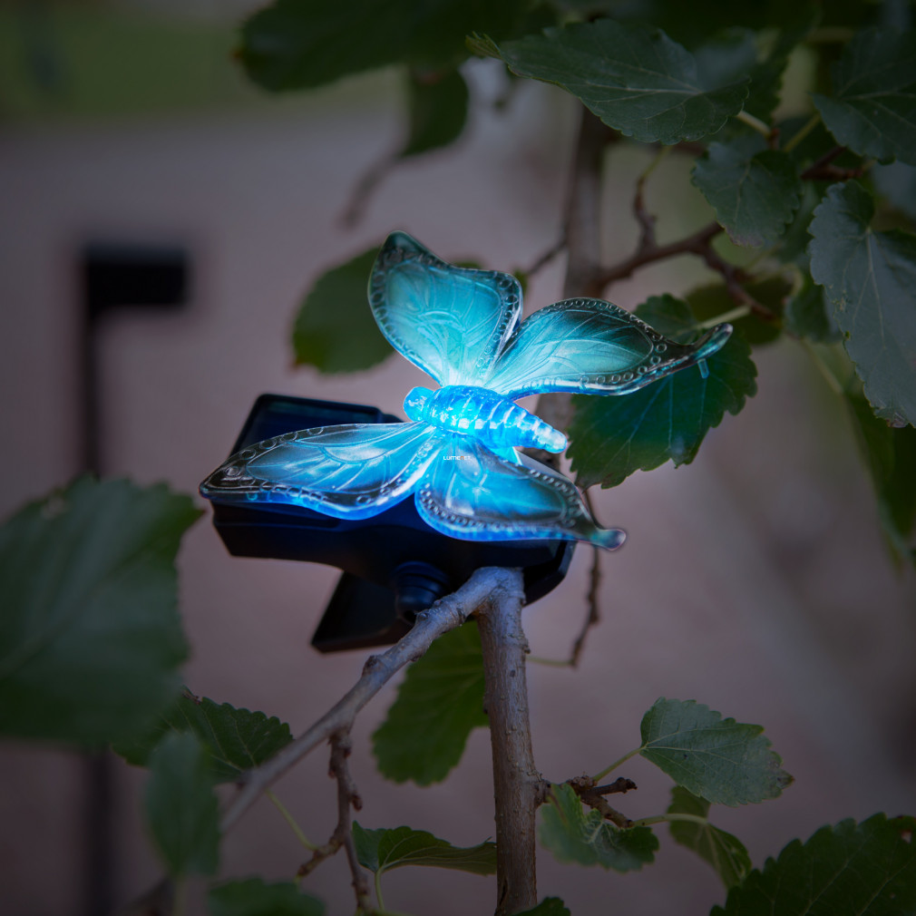 Napelemes LED dekoráció csipesszel - katica, pillangó, méhecske - véletlenszerűen kiválasztva