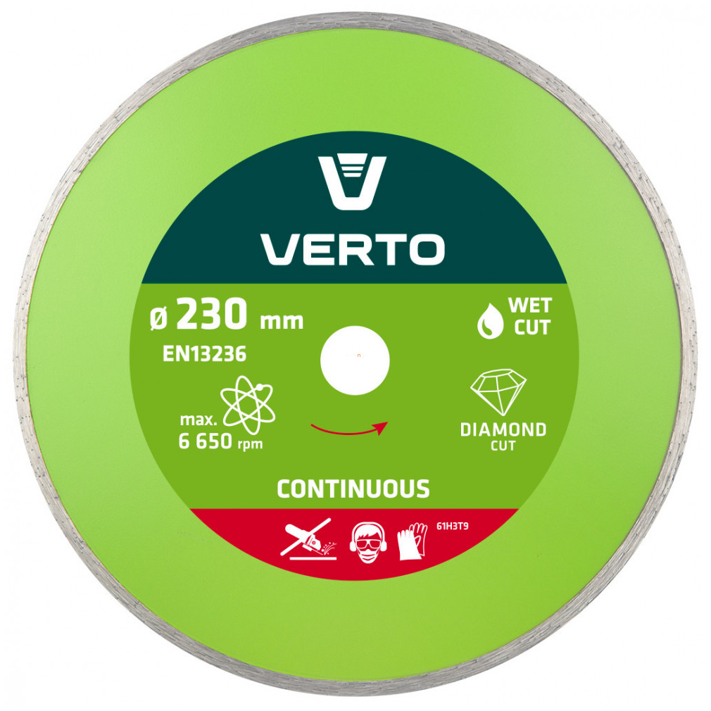 Gyémánt vágókorong, 230mm vizes, 6 650 rpm