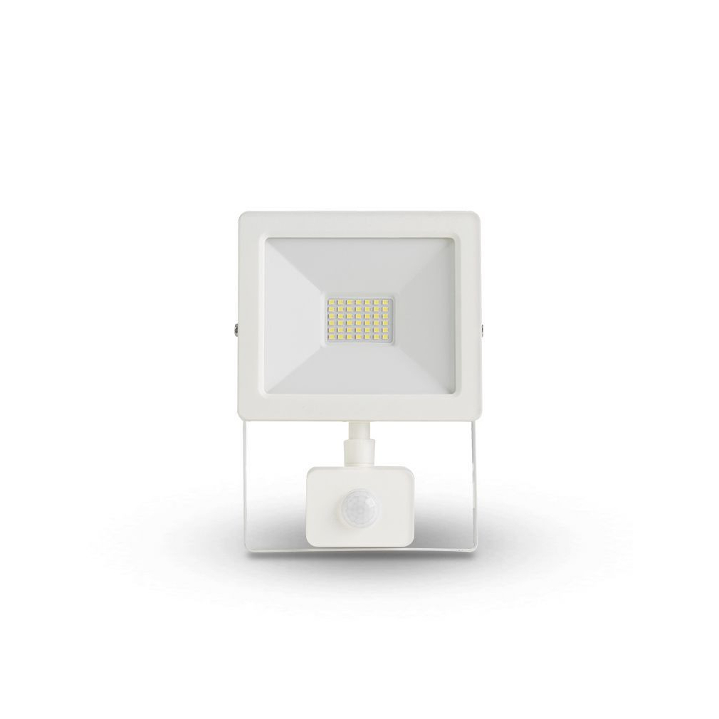 Mozgásérzékelős LED reflektor 30W 4500K, 2700 lm, fehér (Slim)