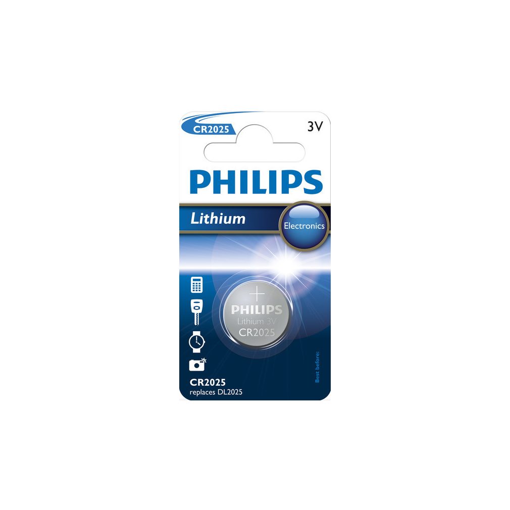 Philips CR2025 Lithium Gombelem B1