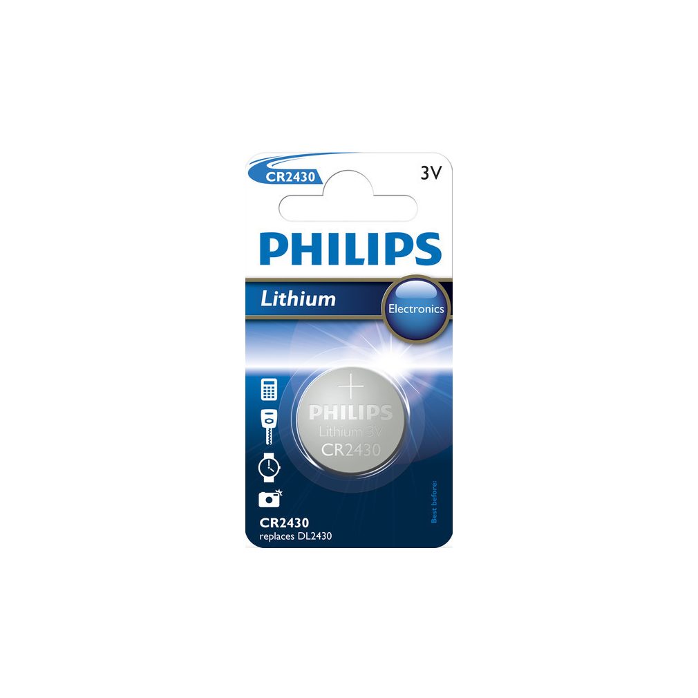Philips CR2430 Lithium Gombelem B1