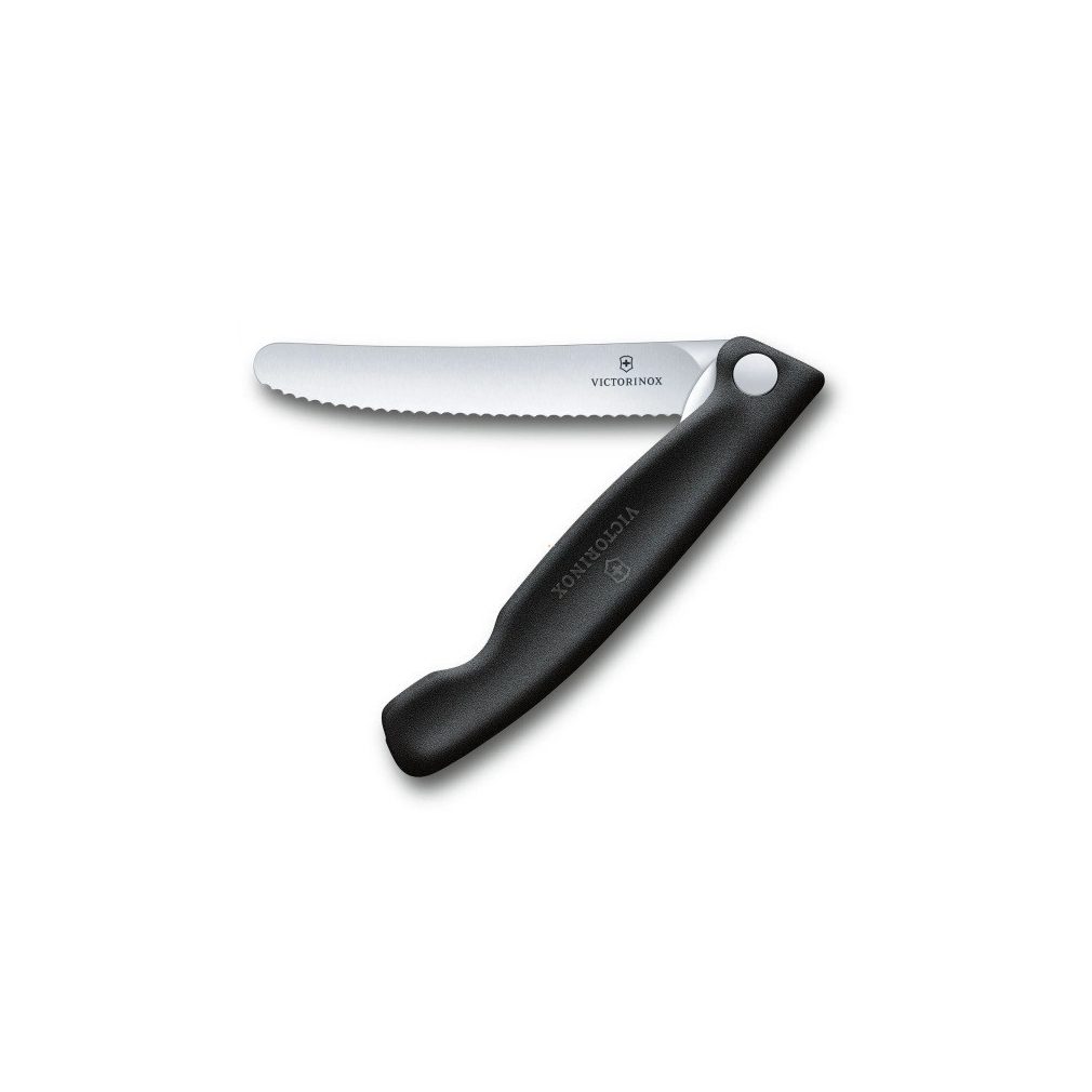 VICTORINOX Swiss Classic összecsukható paradicsomszeletelő kés (11 cm) fekete