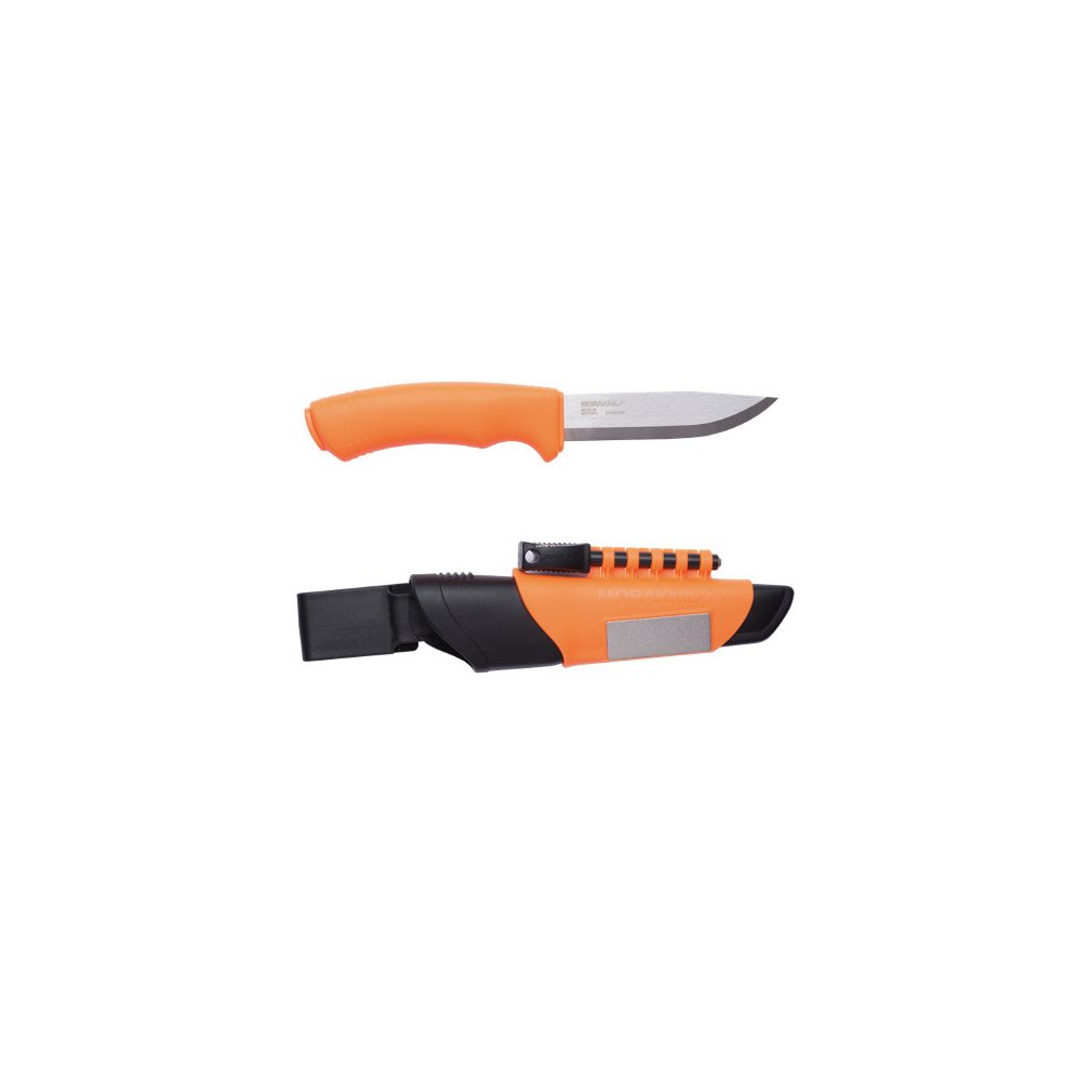 MORAKNIV BUSHCRAFT SURVIVAL (S) kés, tokkal, szikravetővel, élezővel, narancssárga
