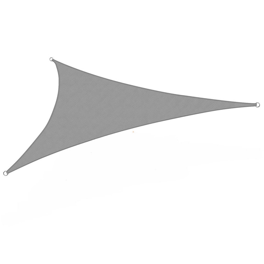 Szögletes napvitorla, 3,6 méteres háromszög alakú, poliészter, szürke
