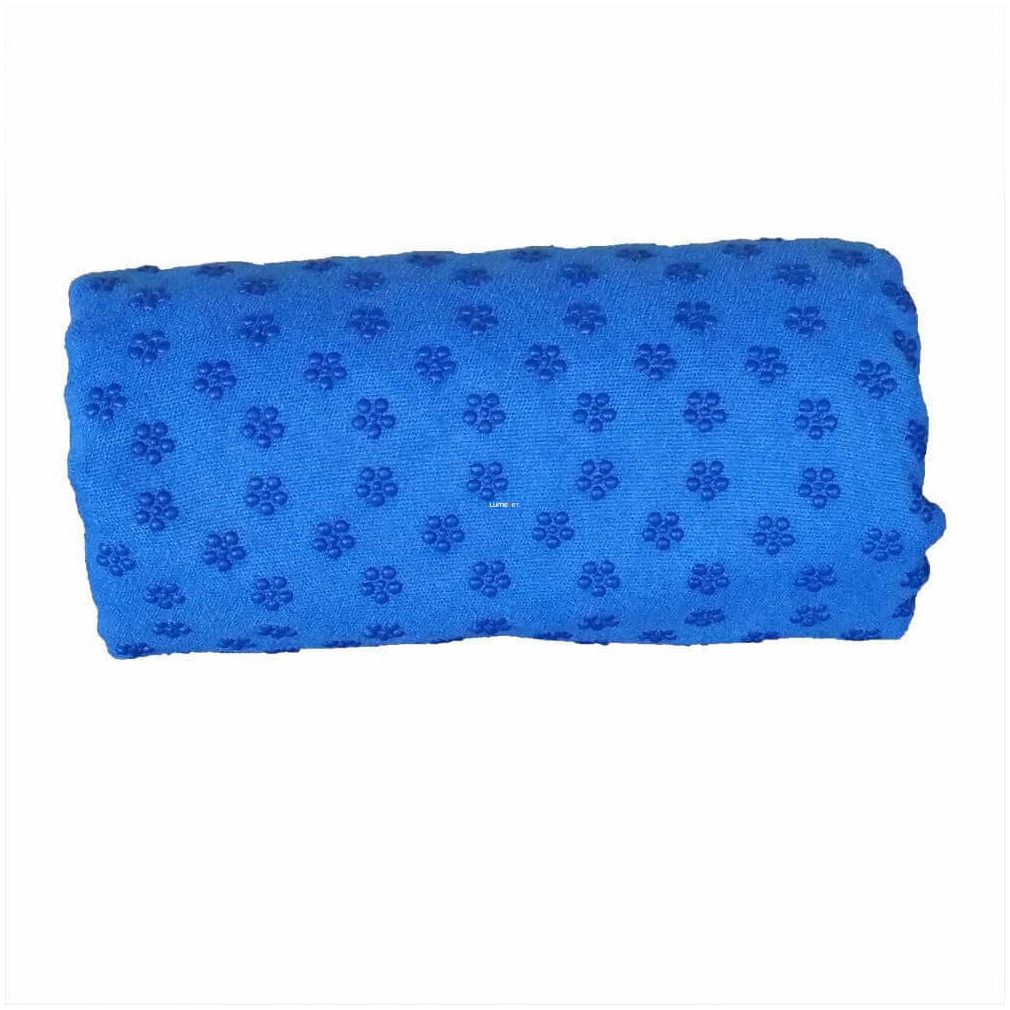 Csúszásgátlós jógatörölköző ajándék táskával, kék