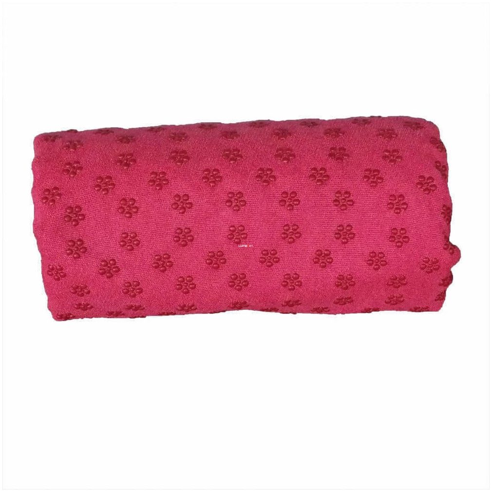 Csúszásgátlós jógatörölköző ajándék táskával, pink