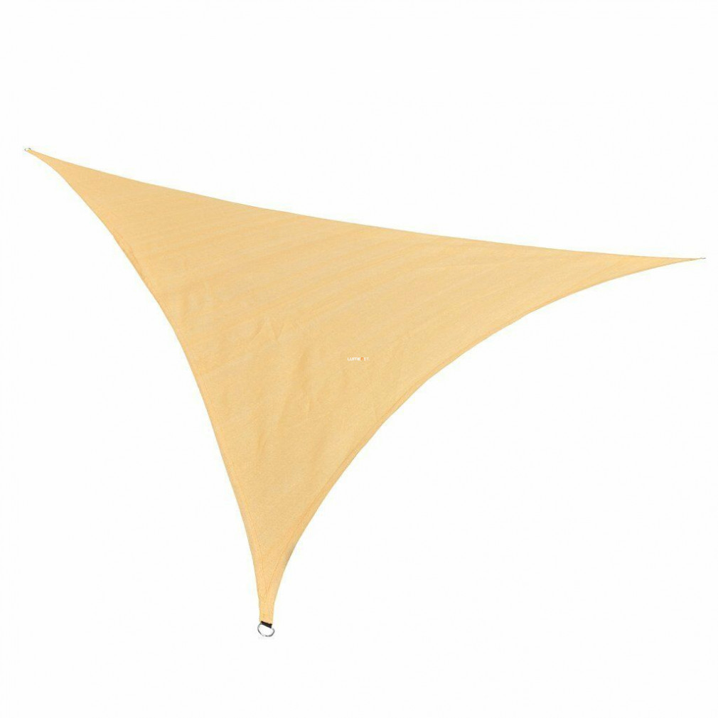 Szögletes napvitorla, 3,6 méteres háromszög alakú, polietilén, bézs