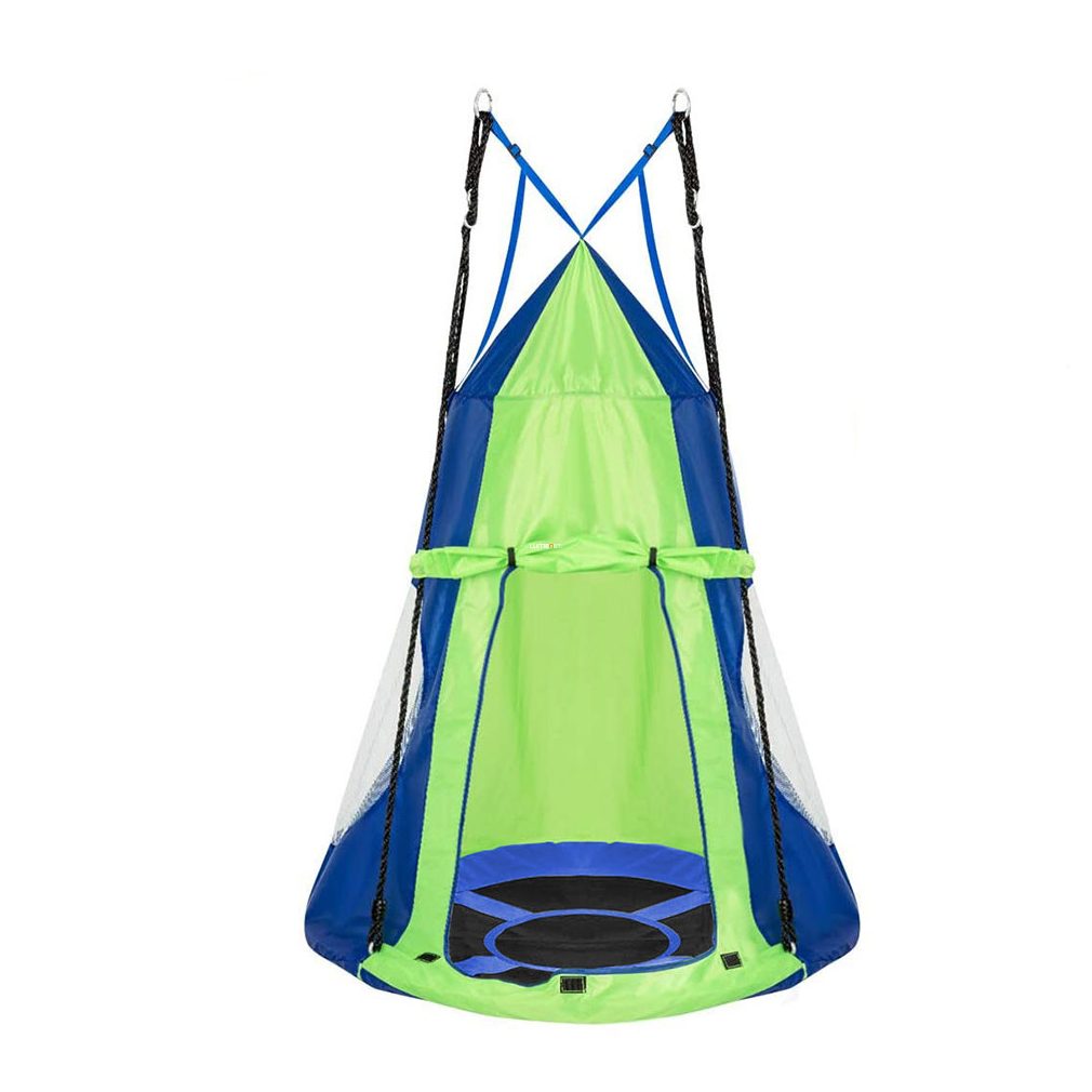 Fészekhinta sátorral, 90 cm, kék színben