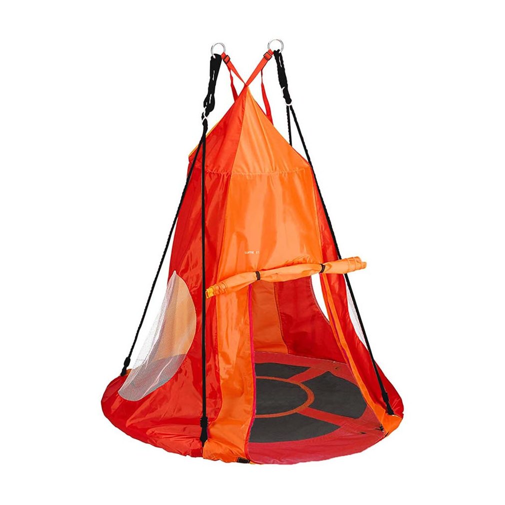 Fészekhinta sátorral, 90 cm, piros színben
