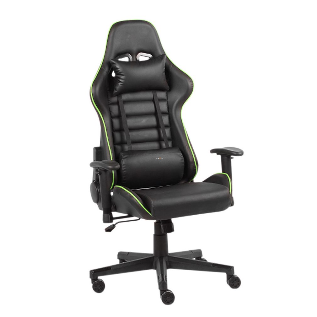 Gamer szék pro fekete, zöld