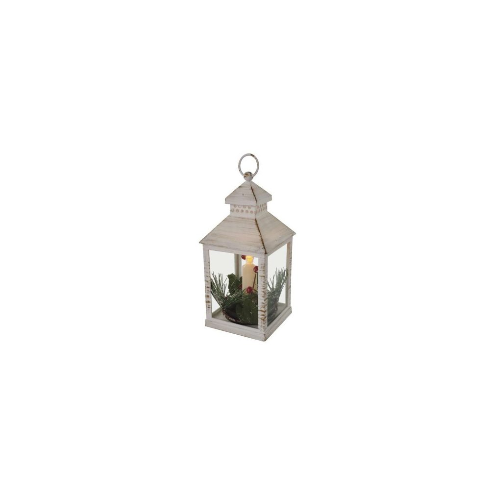 LED dekoráció – karácsonyi lámpa gyertyával, 23 cm, 3x AAA, beltéri, vintage