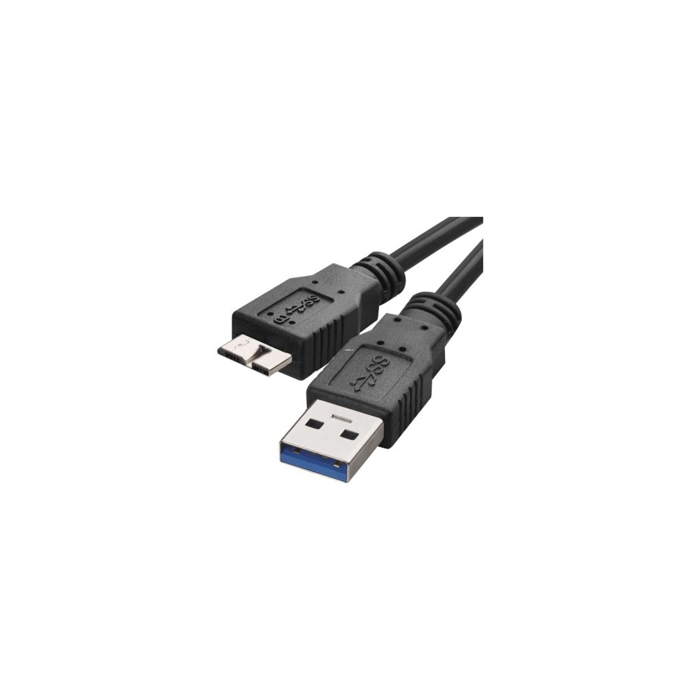 Adat- és töltő csatlakozó kábel USB-A 3.0 / micro USB-B 3.0, 1 m, fekete