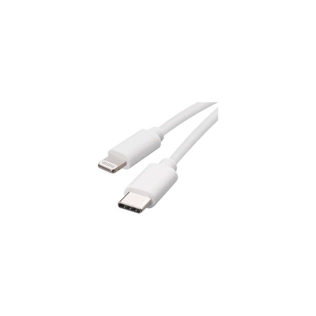 Töltő- és adatkábel USB-C 2.0 / Lightning MFi, 1 m, fehér