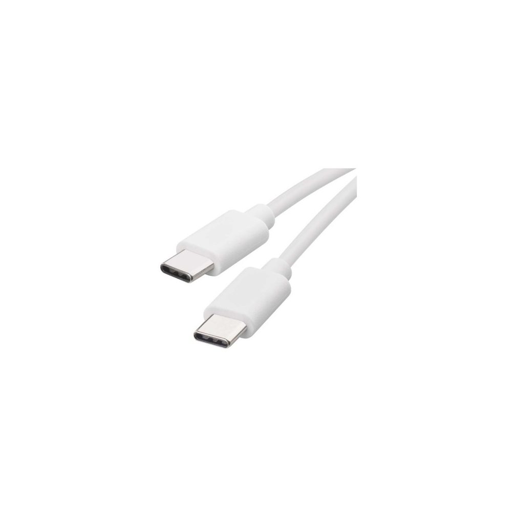 Töltő- és adatkábel USB-C 2.0 / USB-C 2.0, 1 m, fehér