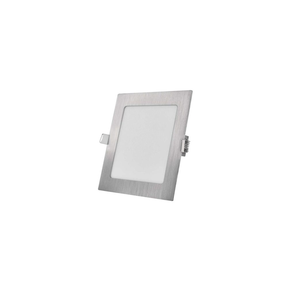 LED süllyesztett lámpatest, négyzet, ezüst, 12W , szabályozható (Nexxo)