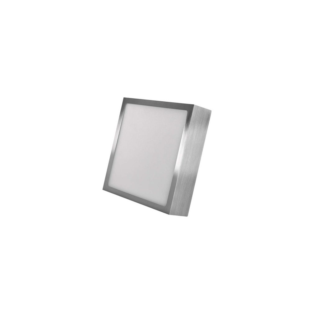 LED felületi lámpatest, négyzet, ezüst, 12,5W , szabályozható (Nexxo)