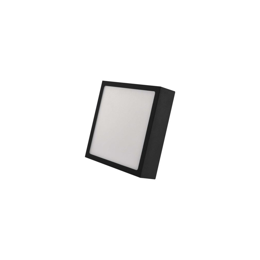 LED felületi lámpatest, négyzet, fekete, 12,5W , szabályozható (Nexxo)