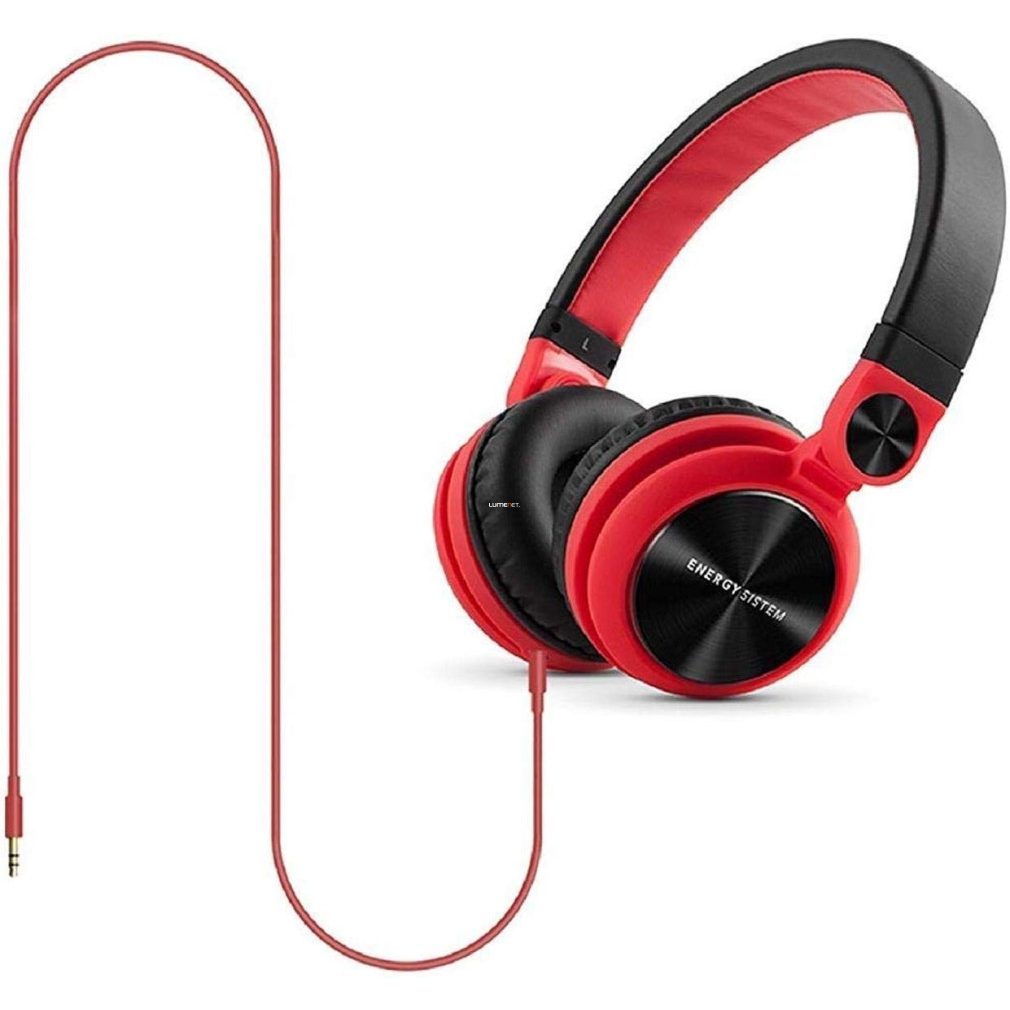 Energy Headphones DJ2 fejhallgató, piros