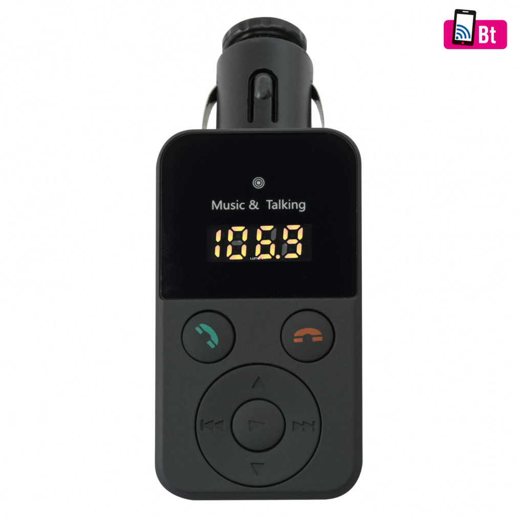 FM modulátor és Bluetooth, kihangosítóval (micro SD)