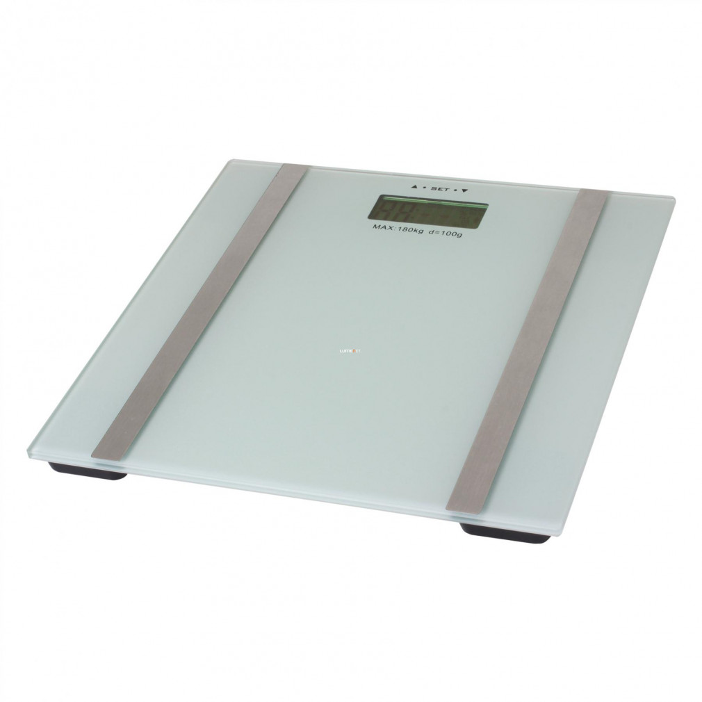 Fürdőszobai mérleg és testzsírmérő, (max 180 kg)