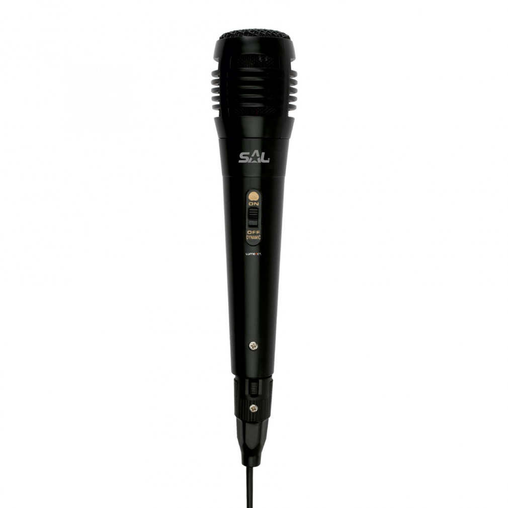 Kézi mikrofon, fekete, XLR-6,3mm