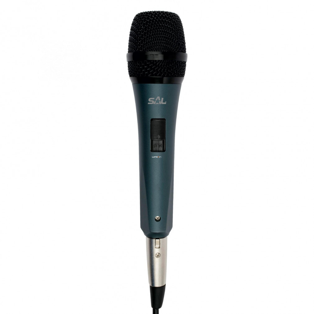 Kézi mikrofon, sötétkék, XLR-6,3mm