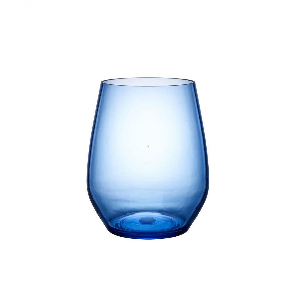 Műanyag öblös vizespohár 4 darabos, kék (40cl)