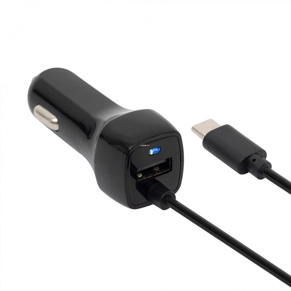 Autós USB és USB-C töltő