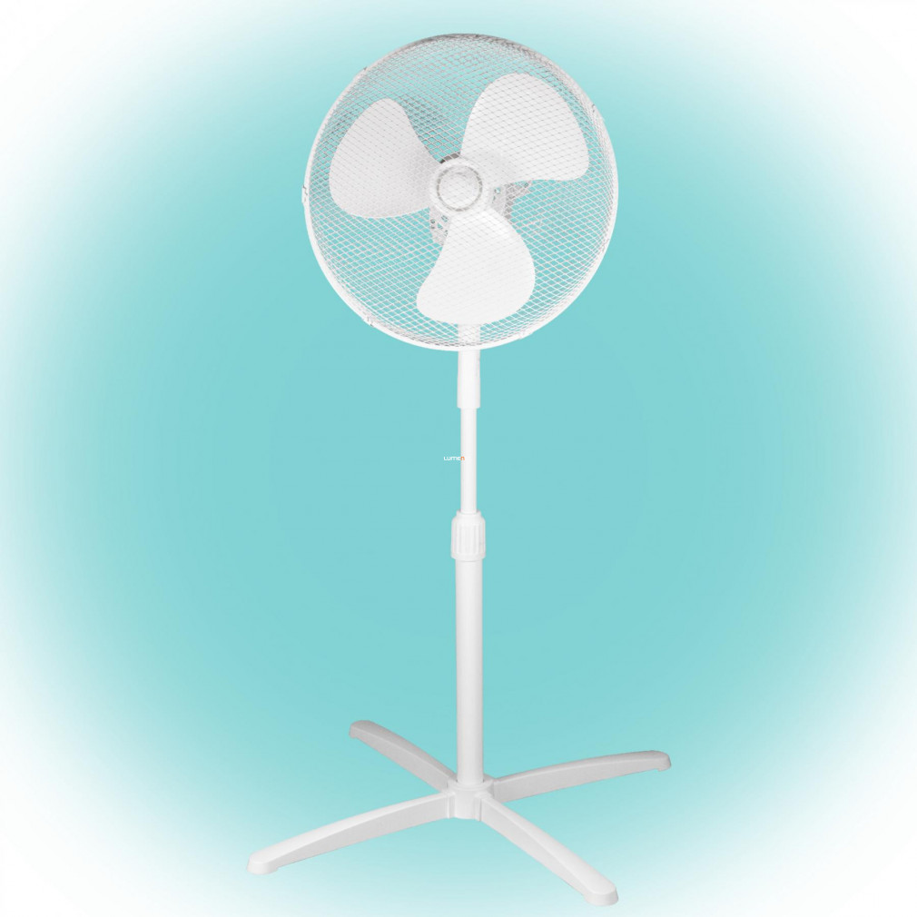 Állványos ventilátor távirányítóval 45 W, fehér (40cm)