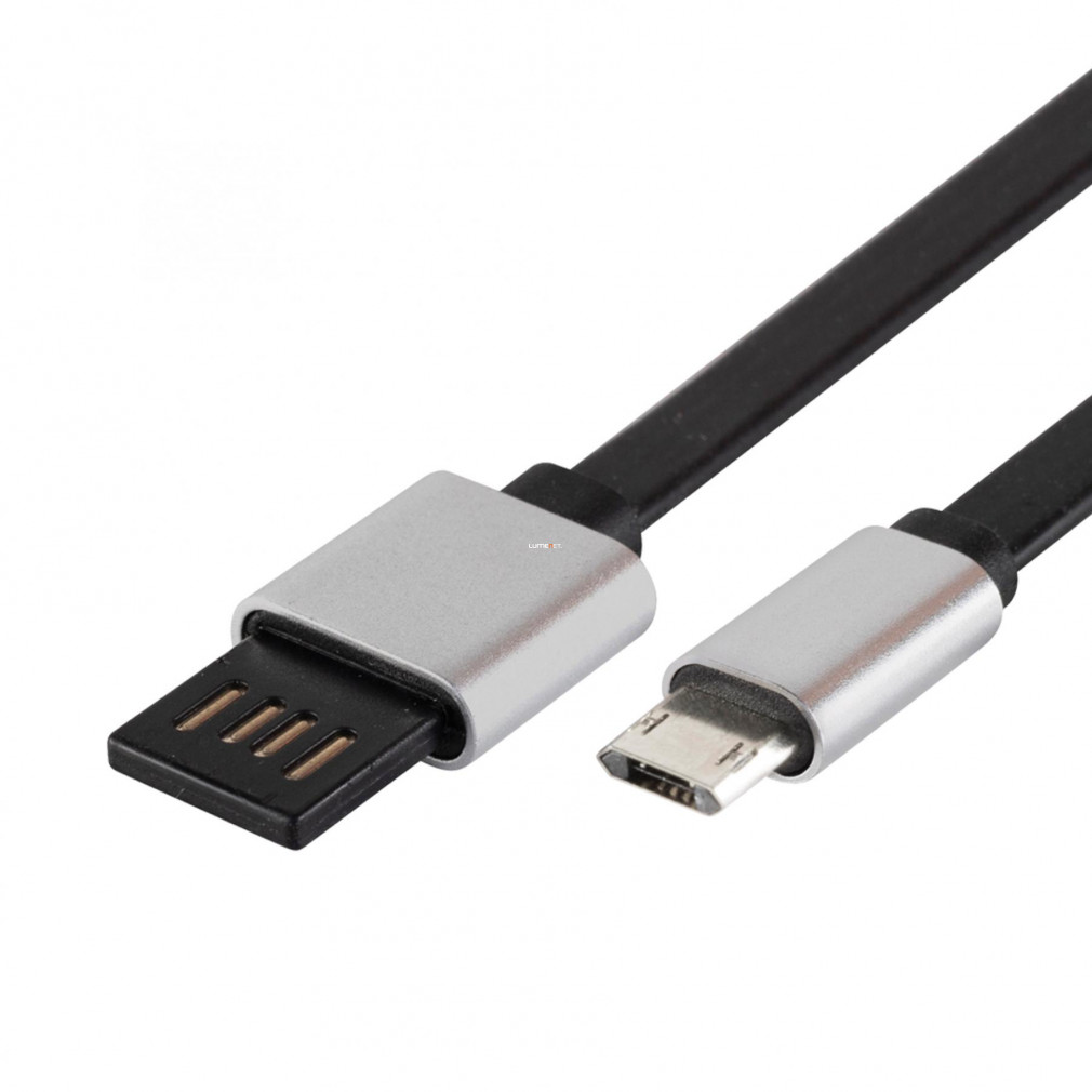 micro USB töltőkábel, lapos, 2m
