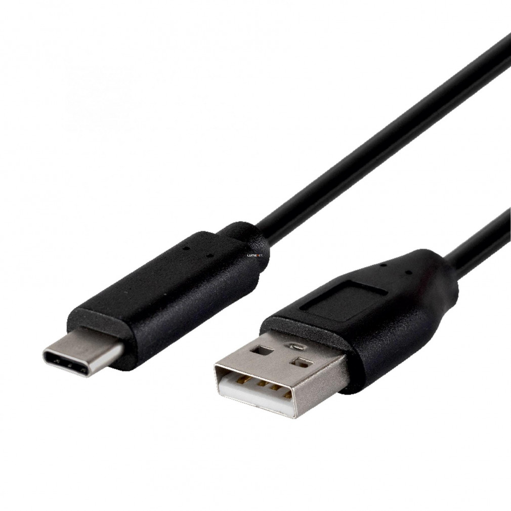 USB-C töltőkábel, 1m, fekete