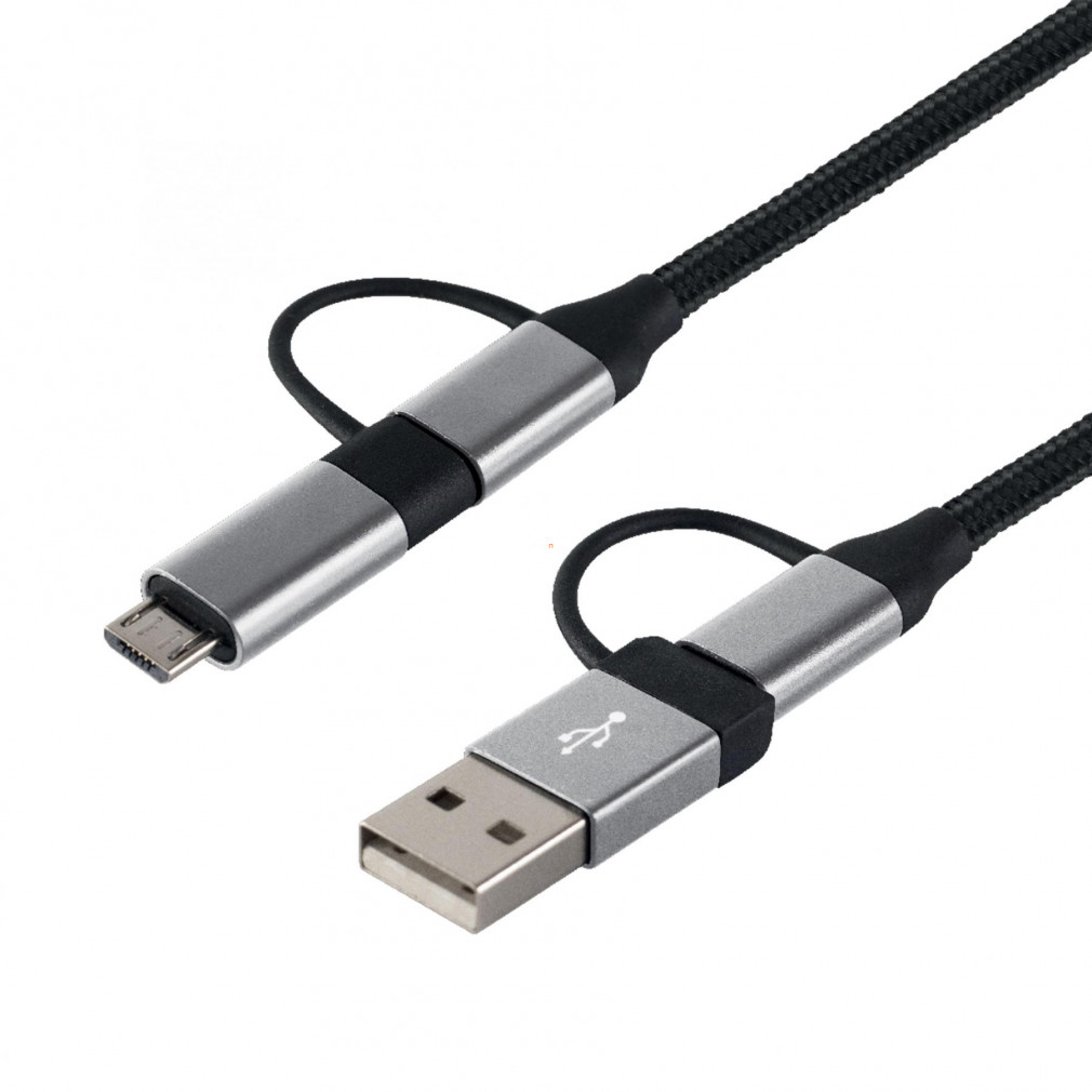 USB töltőkábel, 4in1, 1,5m