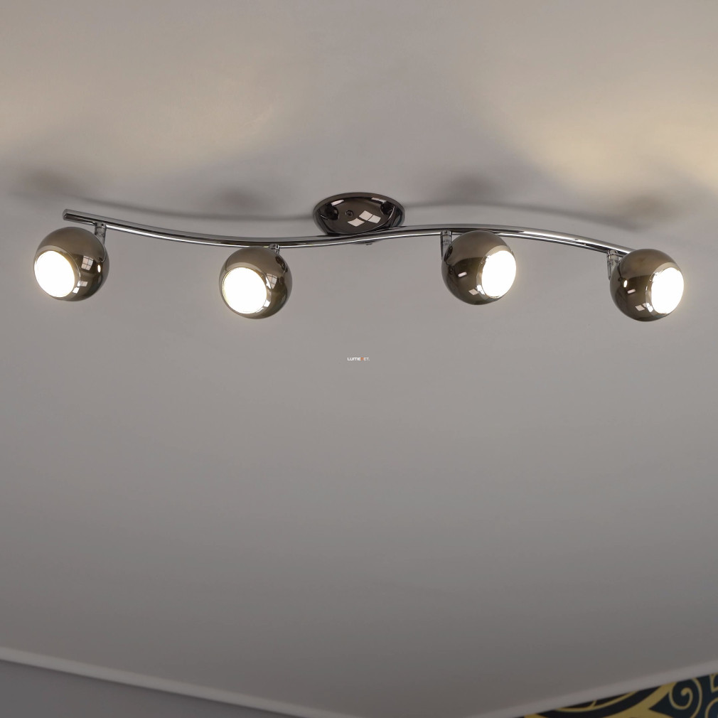 EGLO 31008 Szpot Mennyezeti lámpa 4xGU10 3W LED nikkel-nero/kr acél 64cm hullám Bimeda EGLO 31008 Szpot Mennyezeti lámpa 4xGU10 3W LED nikkel-nero/kr acél 64cm hullám Bimeda