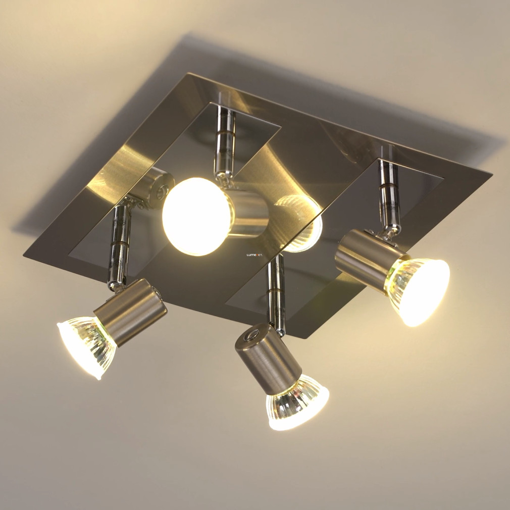 EGLO 90916 mennyezeti GU10 LED 4x3W m.nikkel/króm Rottelo EGLO 90916 mennyezeti GU10 LED 4x3W m.nikkel/króm Rottelo