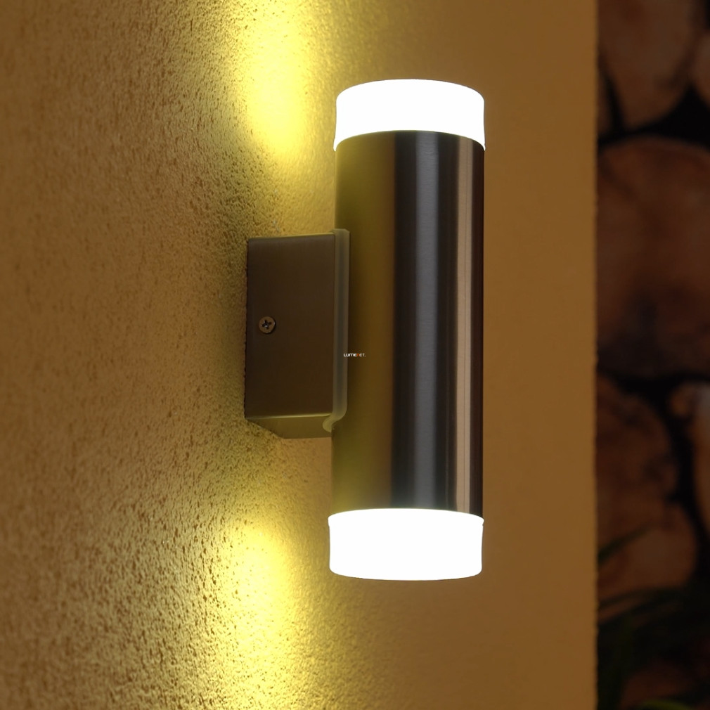 EGLO 92736 LED-es kültéri fali GU10 2x2,5W IP44 nemes acél RIGA-LED EGLO 92736 LED-es kültéri fali GU10 2x2,5W IP44 nemes acél RIGA-LED
